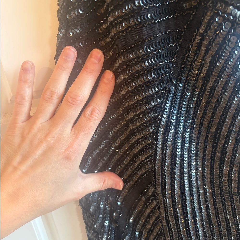 Meshki Tierra Black Sequin Midi Dress - Picture 9 of 9